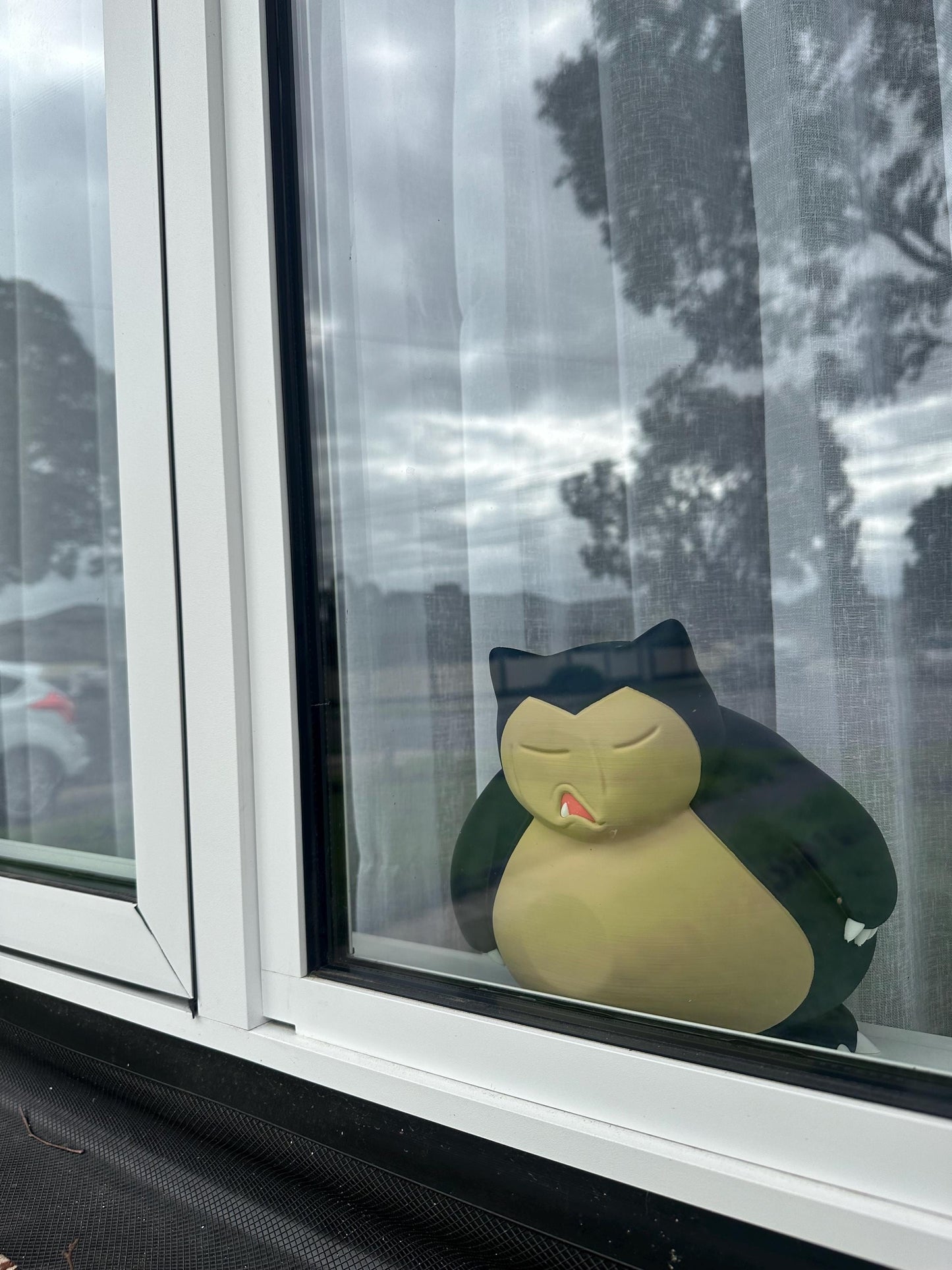 Angry Snorlax Inspired Window Figurine