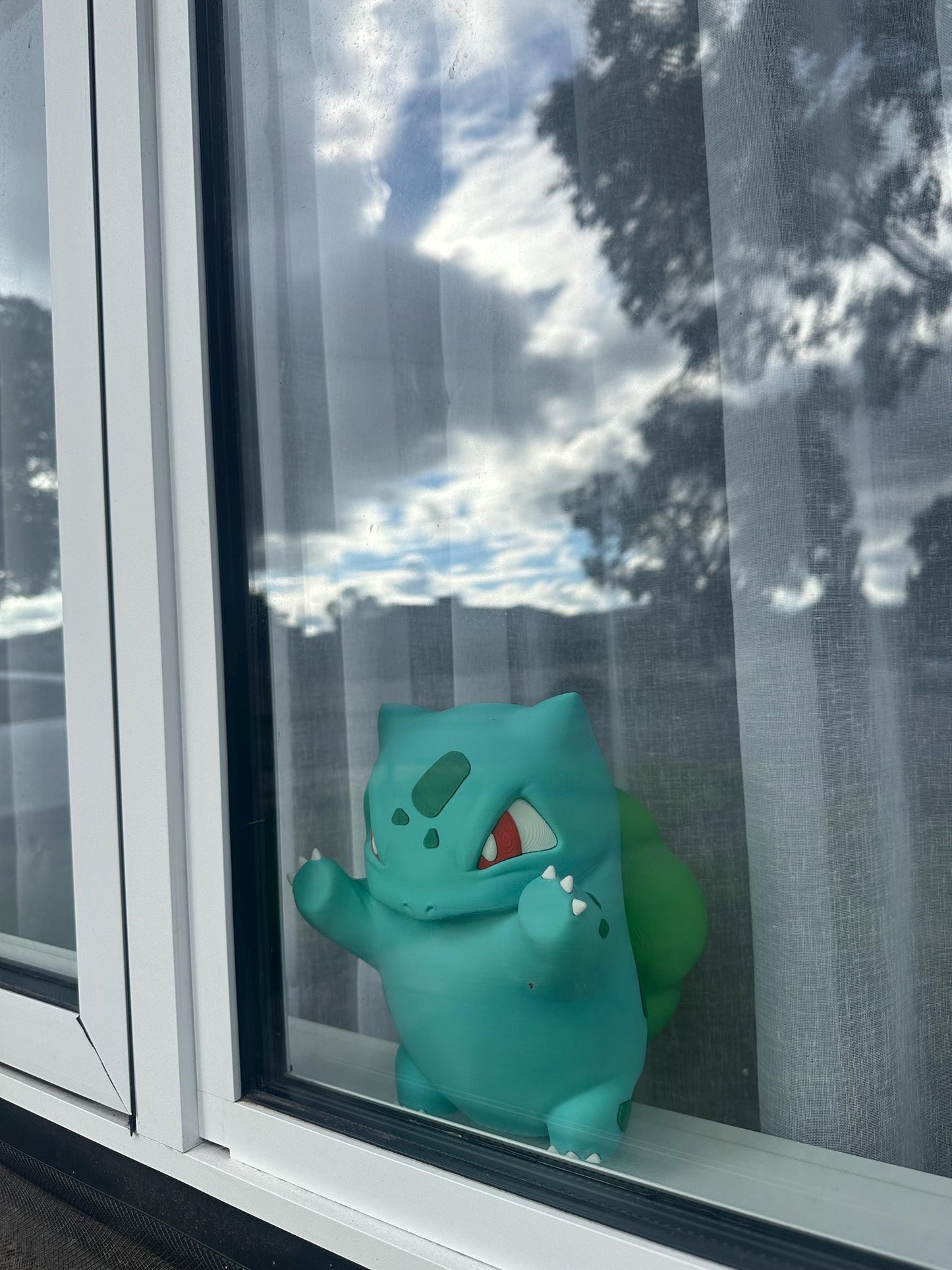 Angry Bulbasaur Inspired Window Figurine