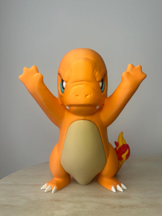Angry Charmander Inspired Window Figurine