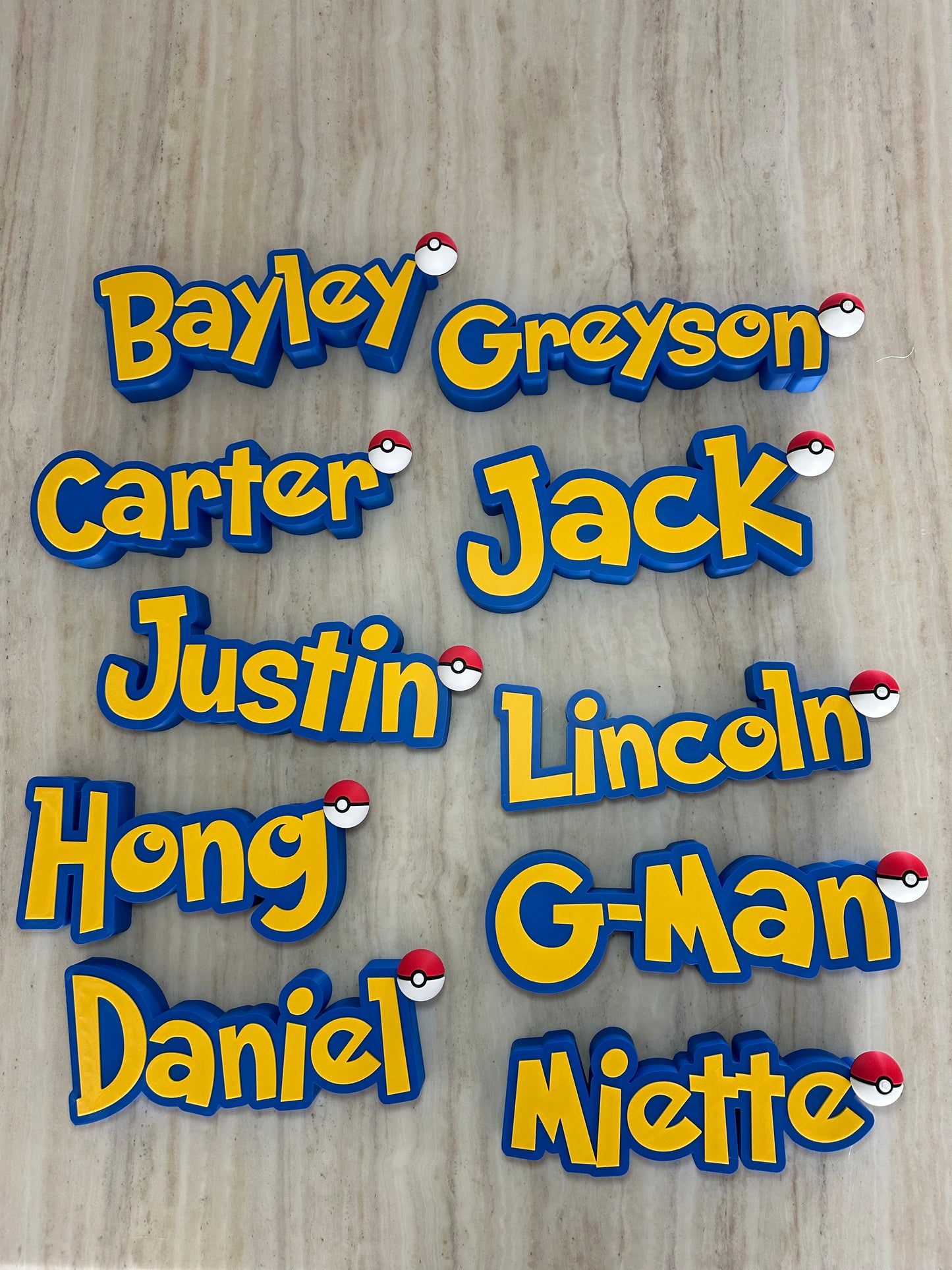 Personalised Pokémon Inspired Name Sign