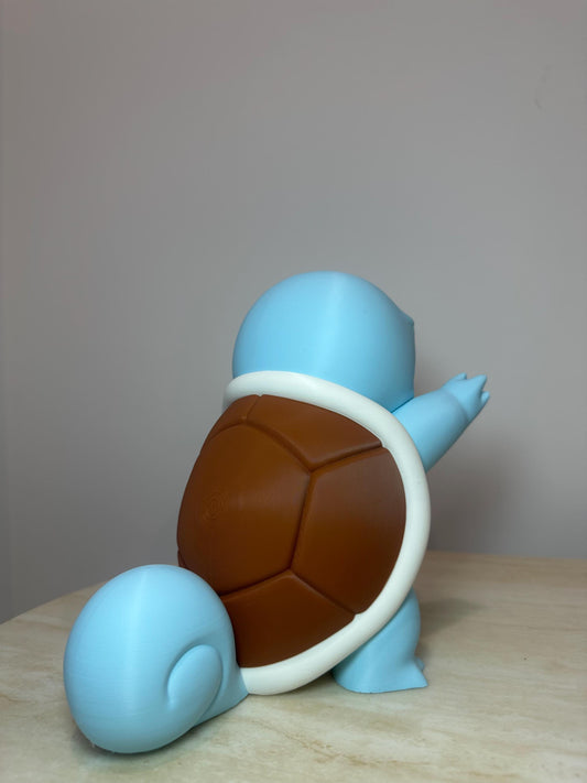 Angry Squirtle 3D Printed Figure | Pokémon Inspired Collectible | Squirtle Window Decor | Water Starter Gift | Anime Figure