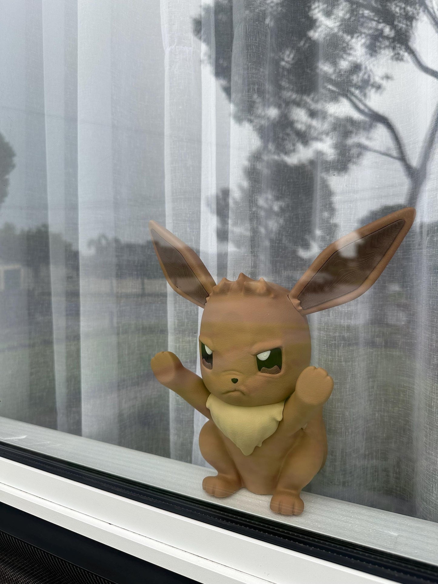 Angry Eevee Inspired Window Figurine