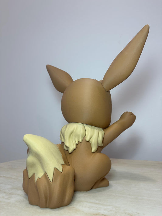 Angry Eevee 3D Printed Figure | Pokémon Inspired Window Decor | Eevee Collectible | Gamer Gift | Anime Display |