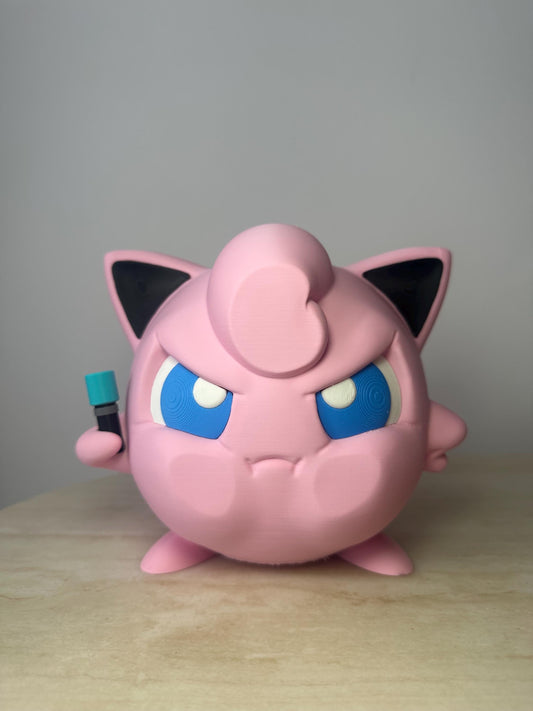 Angry Jigglypuff Inspired Window Figurine