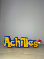 Personalised Pokémon Inspired Name Sign