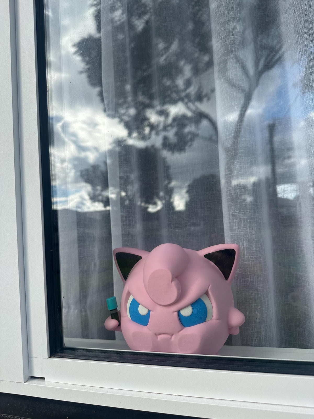 Angry Jigglypuff Inspired Window Figurine