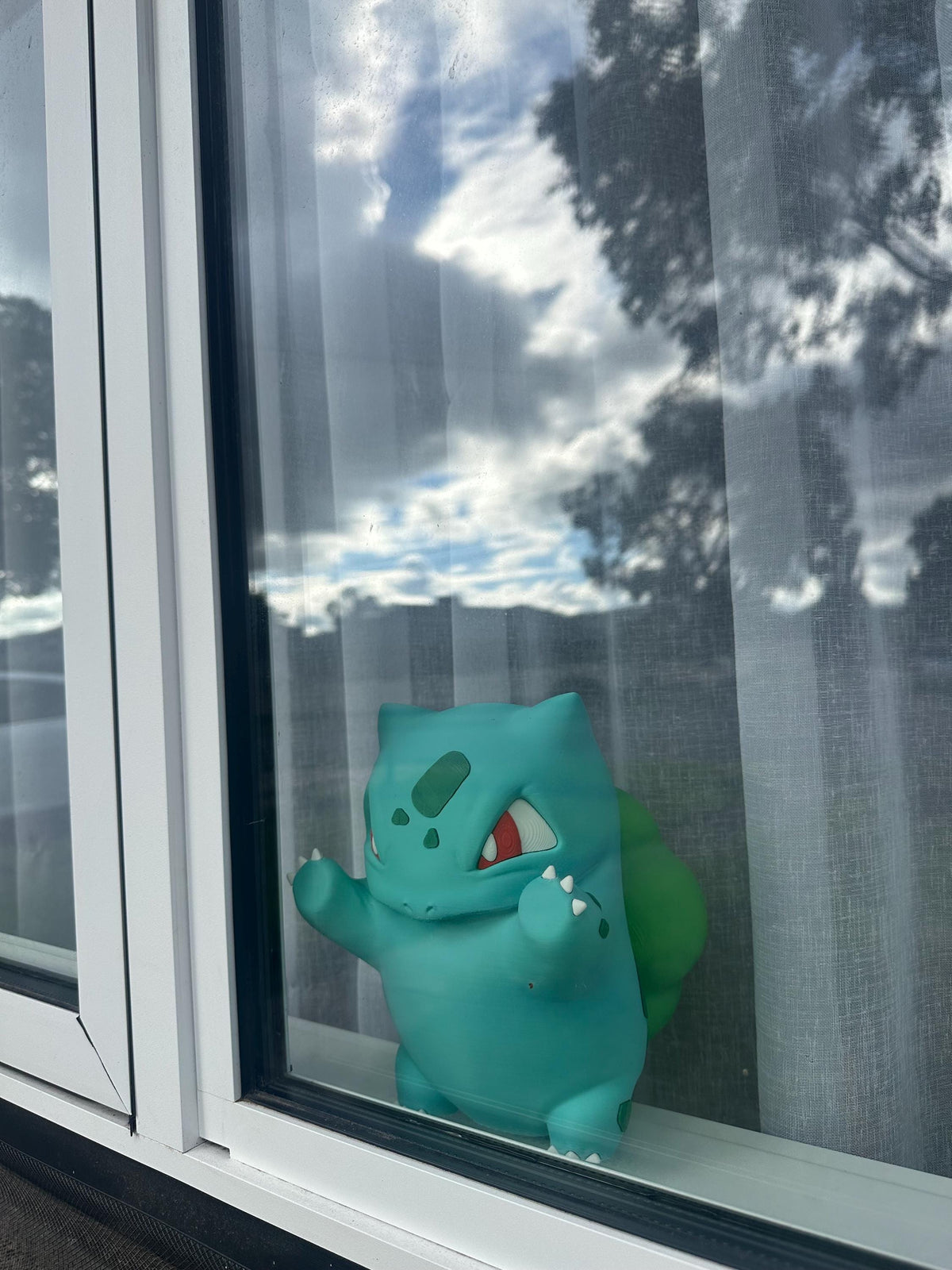 Angry Bulbasaur Inspired Window Figurine
