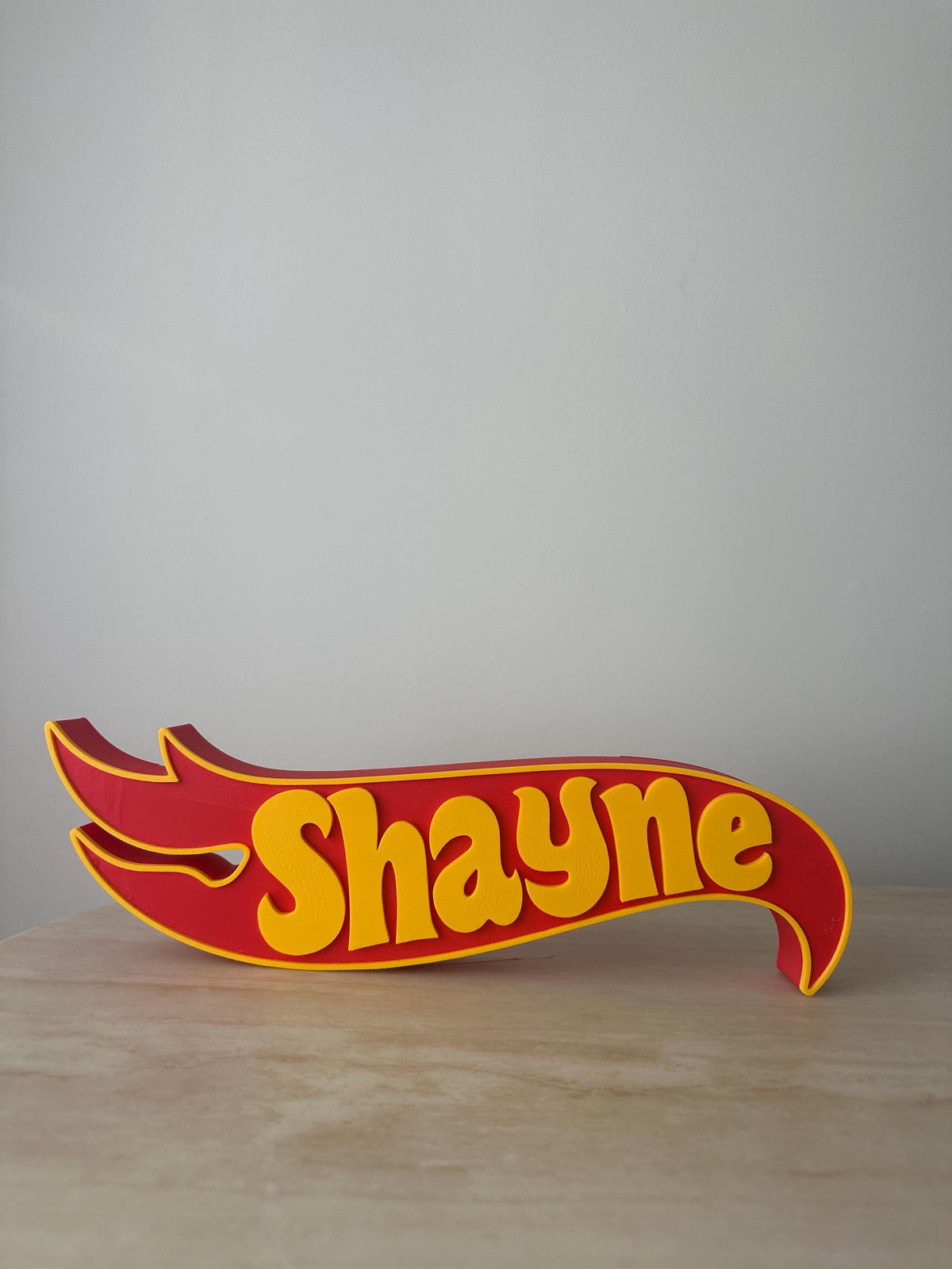 Custom Hot Wheels Inspired Name Plate