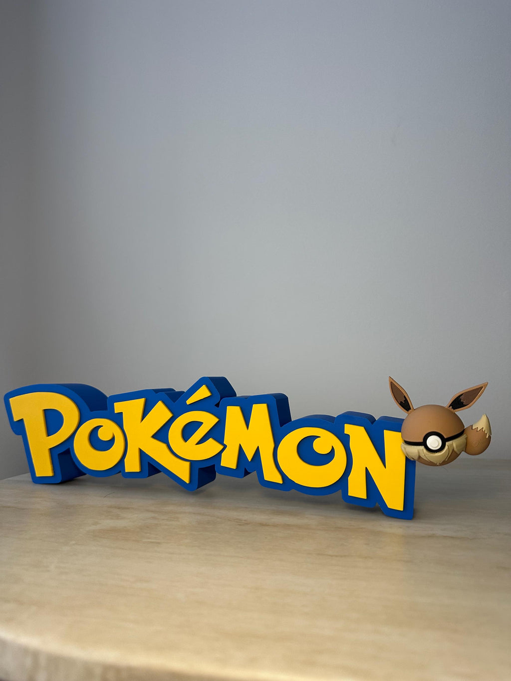 Personalised Pokémon Inspired Name Sign with Eevee Pokeball