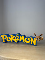 Personalised Pokémon Inspired Name Sign with Eevee Pokeball