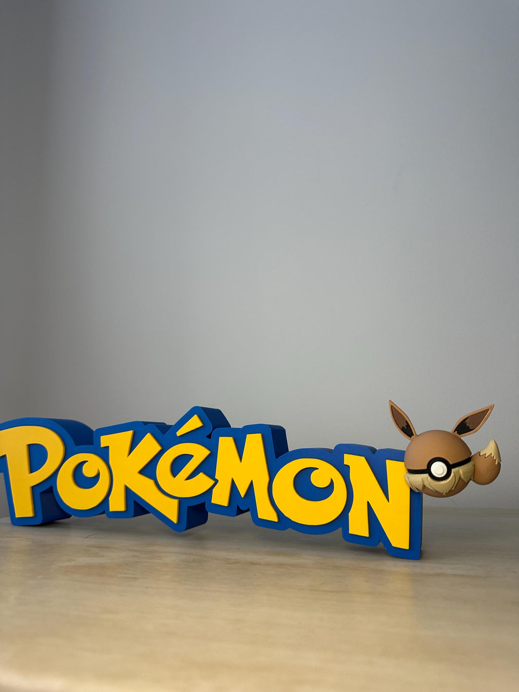 Personalised Pokémon Inspired Name Sign with Eevee Pokeball