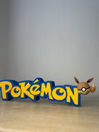 Personalised Pokémon Inspired Name Sign with Eevee Pokeball